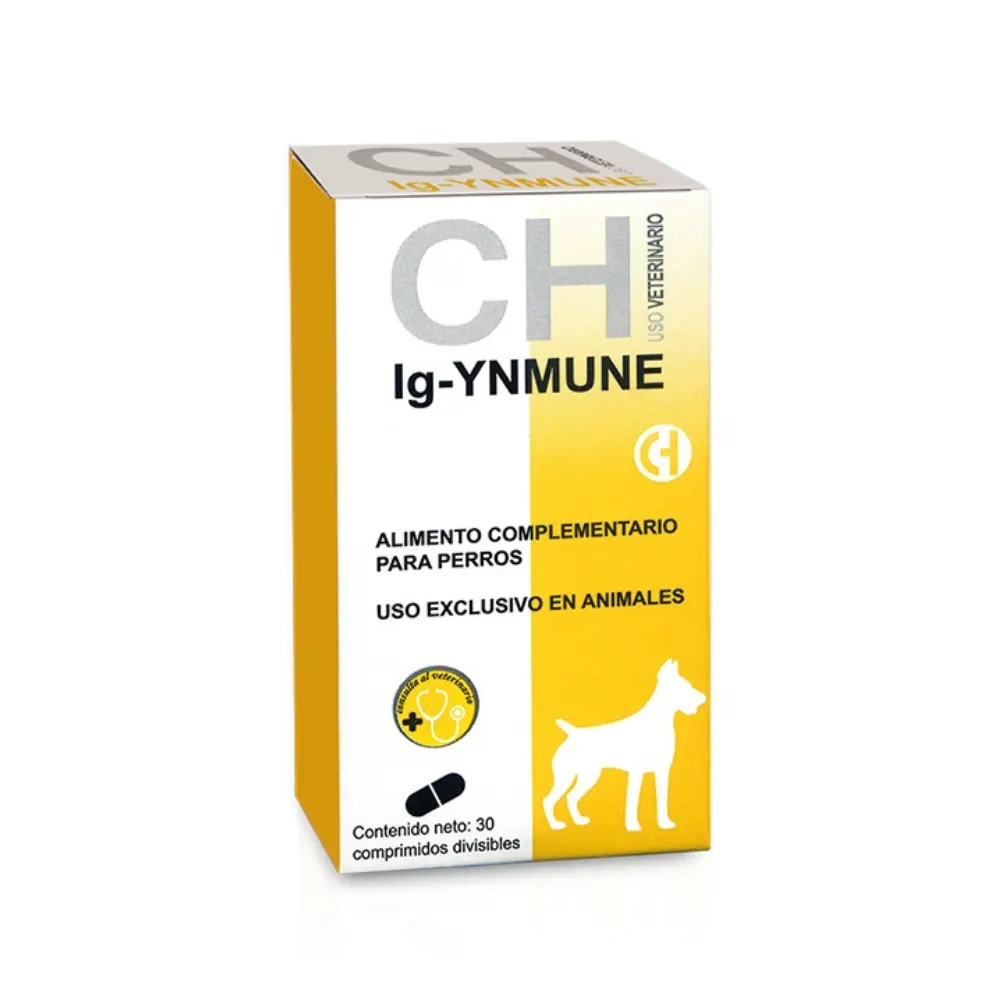 IG-YNMUNE 30 comprimidos suplemento nutricional para fortalecer el sistema inmunológico de perros Chemical Ibérica