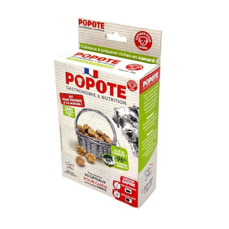 200 g POPOTE Kit Galletas Caseras Pato para perros