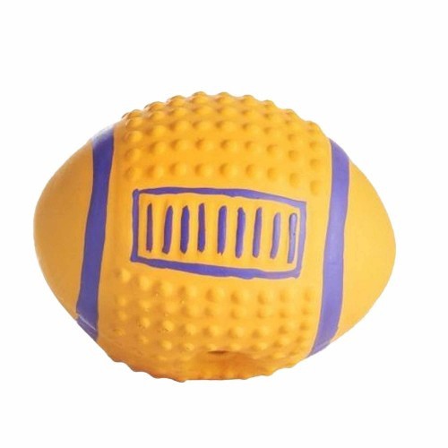 Pelota de fútbol americano de juguete con ruido para perros color Amarillo/Azul, , large image number null