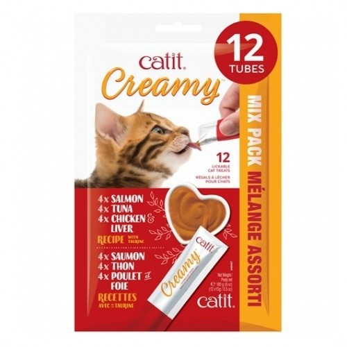 Multi-pack snacks Creamy para gatos sabor Surtido, , large image number null