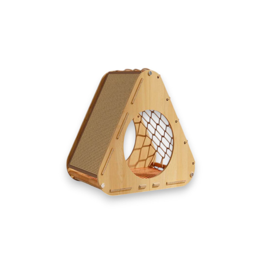 Althea Living – Casa para gatos Aurea, madera, sisal