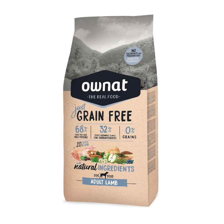 Ownat Just Grain Free Adult Cordero pienso para perros