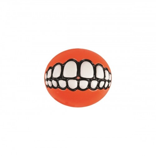 Rogz grinz pelota portagolosinas naranja para perros