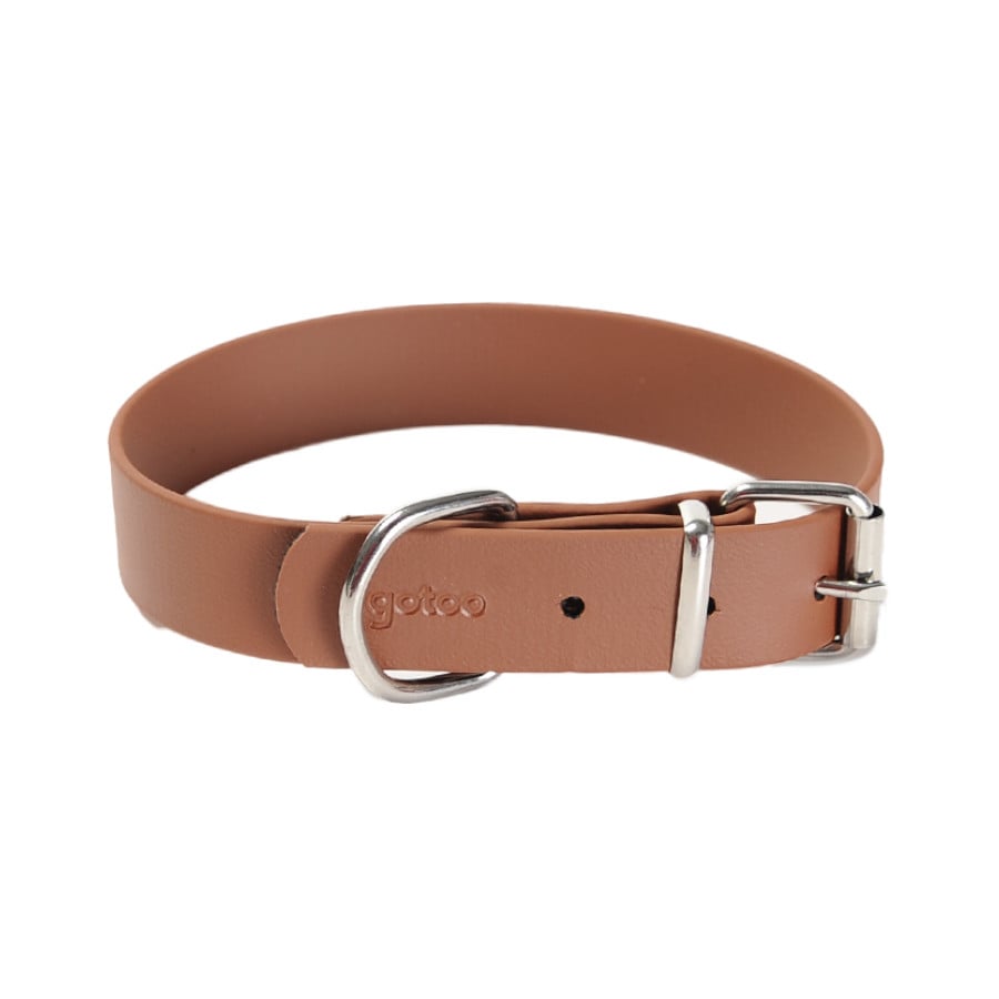 Gotoo Collar Biothane marrón para perros