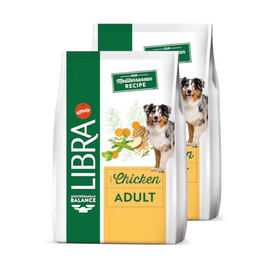 2 x 14 kg Libra Adult Pollo pienso para perros ¡Pack ahorro!