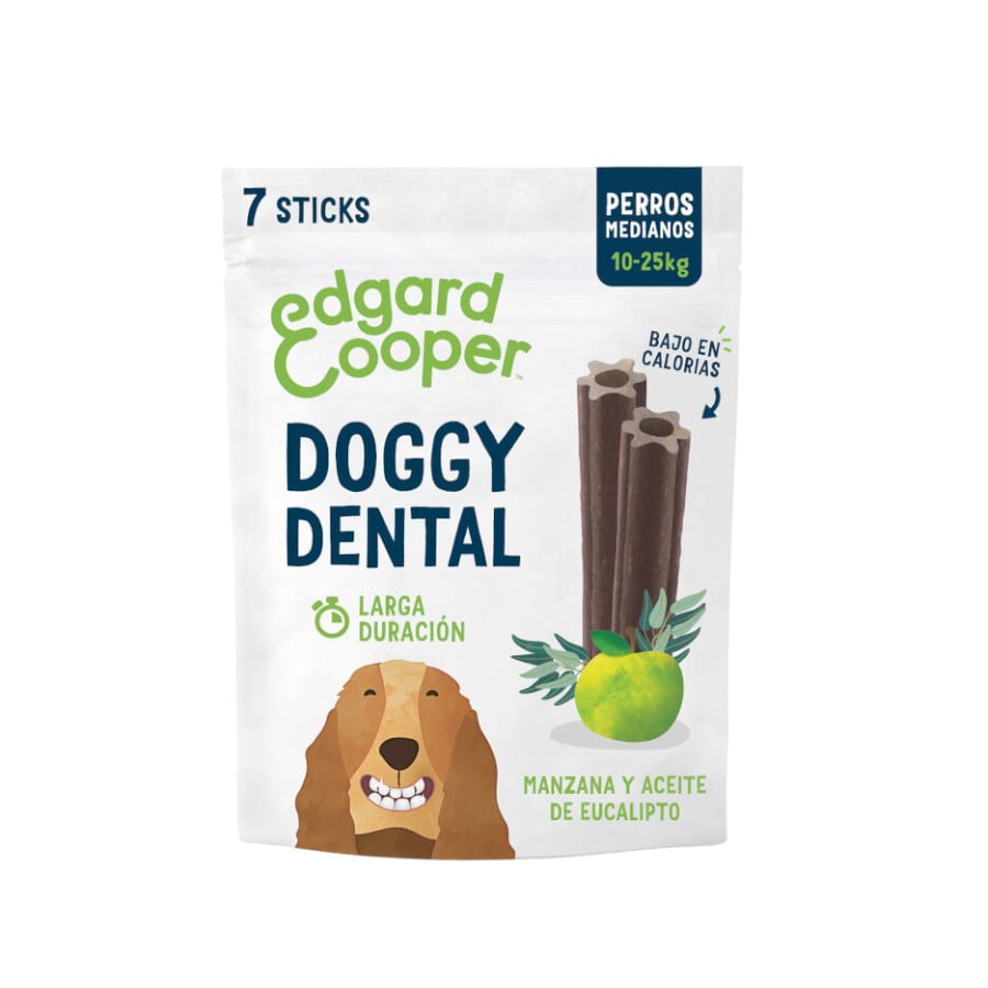 Edgard & Cooper Dentales Manzana y Eucalipto para perros medianos