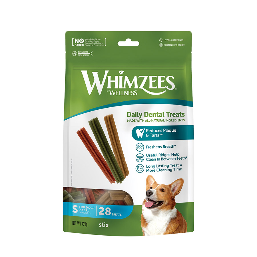 Whimzees – Snack para perros pequeños Whimzees hueso estrella mix bolsa grande.
