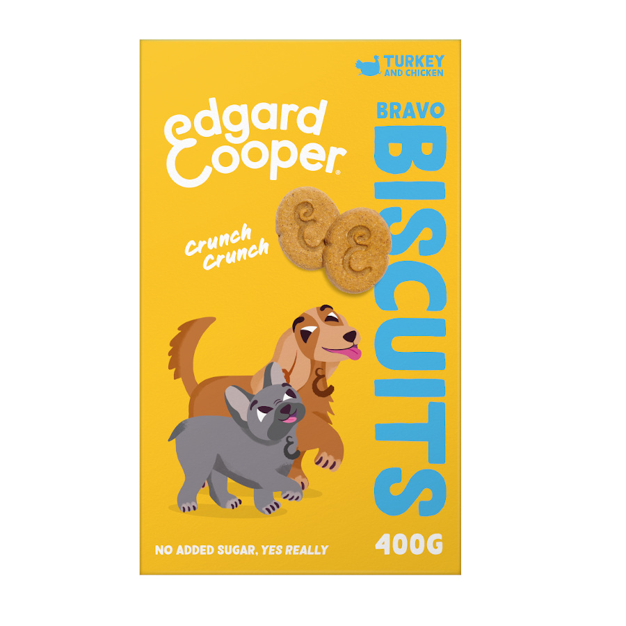 4 uds. x 400 g Edgard & Cooper Galletas de Pavo snack para perros ¡Pack ahorro!