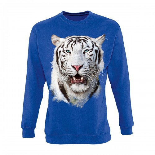 Sudadera Tigre Blanco color Azul, , large image number null