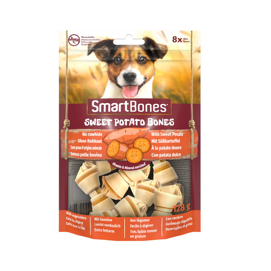 8 huesos SmartBones Huesitos de Boniato Mini para perros