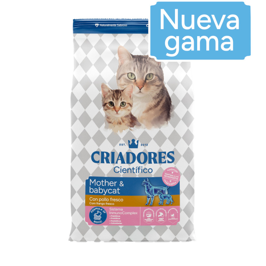 2 x 2 kg Criadores Científico Mother & Baby Cat pollo pienso para gatos ¡Pack Ahorro!