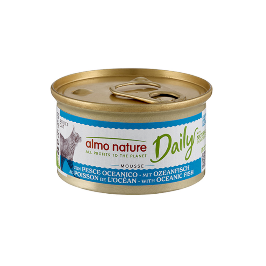 85 g Almo Nature Daily Menu paté Pescado del Océano lata para gatos