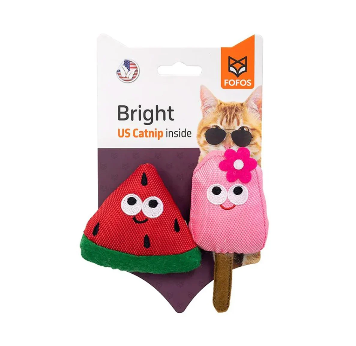 FOFOS | Peluche Sandía y Helado con Catnip (Colección Verano) - Para Gato