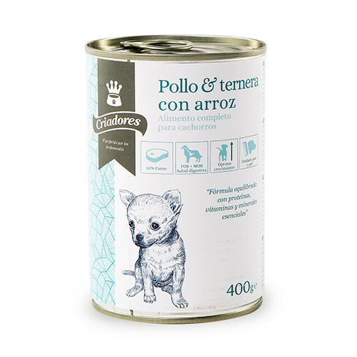 Criadores Pollo y Ternera lata para cachorros, , large image number null