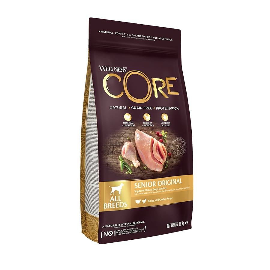 1.8 kg Wellness Core Senior Pollo y Pavo pienso para perros
