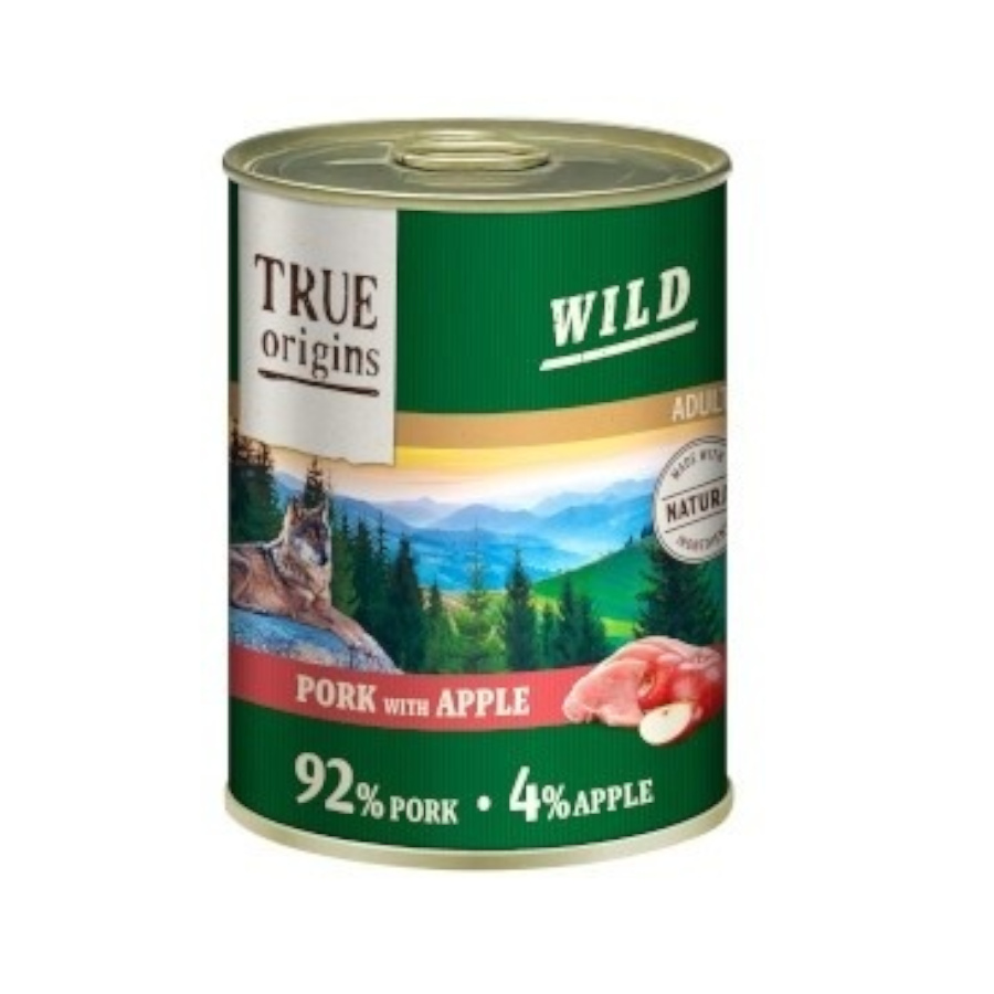 400 g True Origins Wild Adult Cerdo y Manzana lata para perros