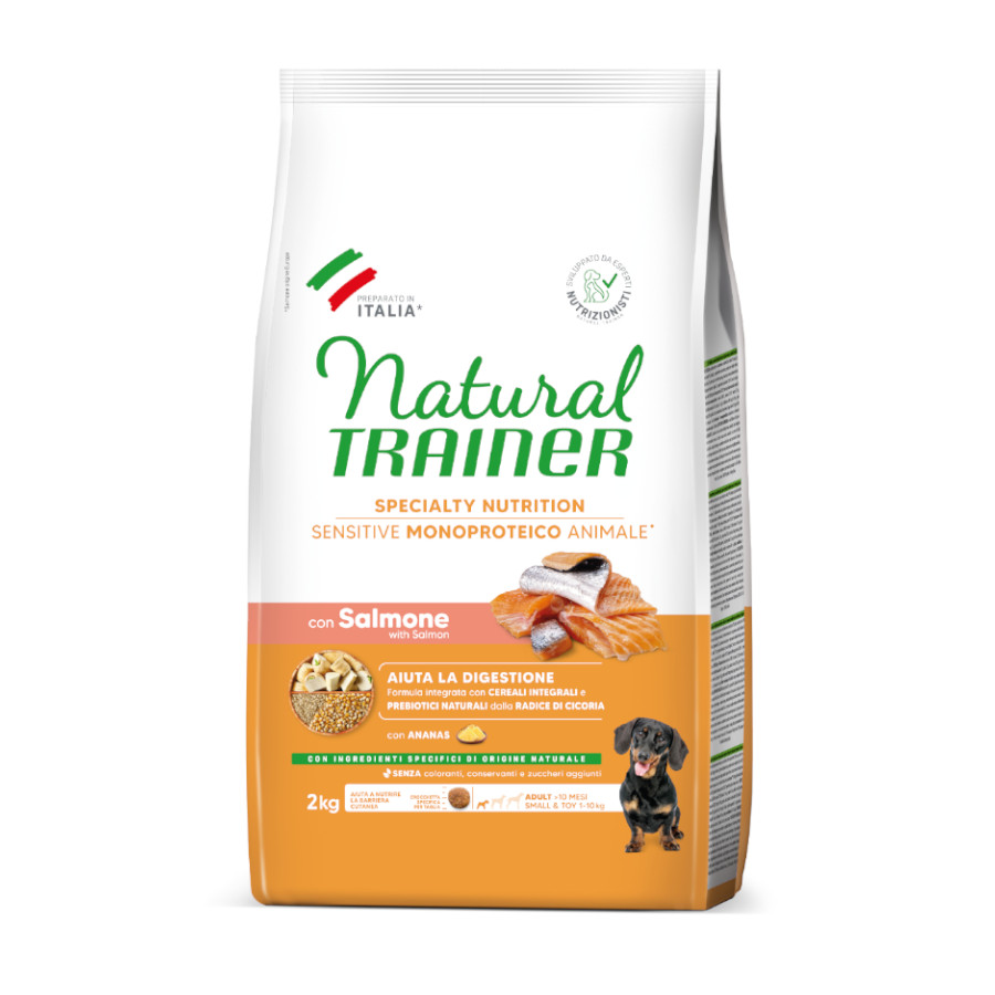 Imagen de Natural Trainer Adult Mini Sensitive Salmón pienso para perros