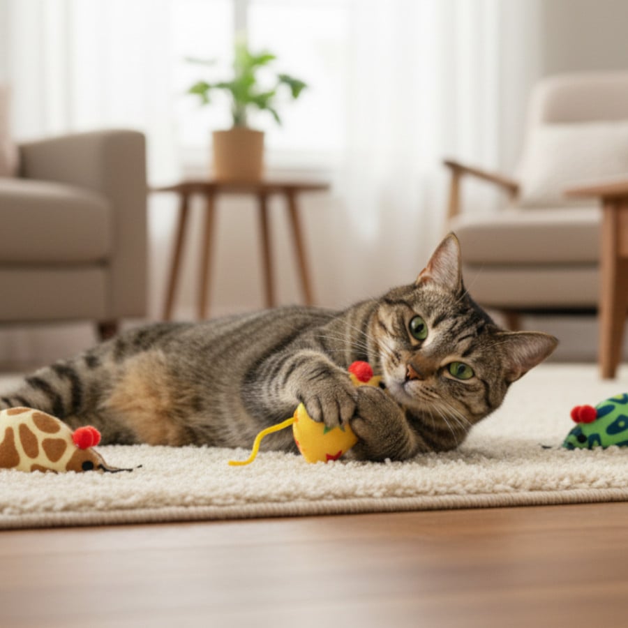 Tootoy! Pack de Ratones con Catnit Estampados para gatos