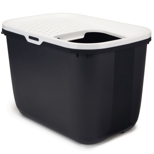 Caja de arena Hop In para gatos color Negro