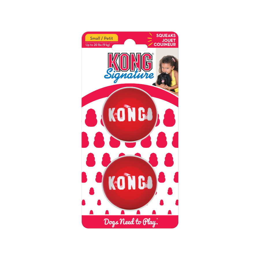 Kong – Juguete Kong para perros pelota Signature 2 uds. Rojo Talla M