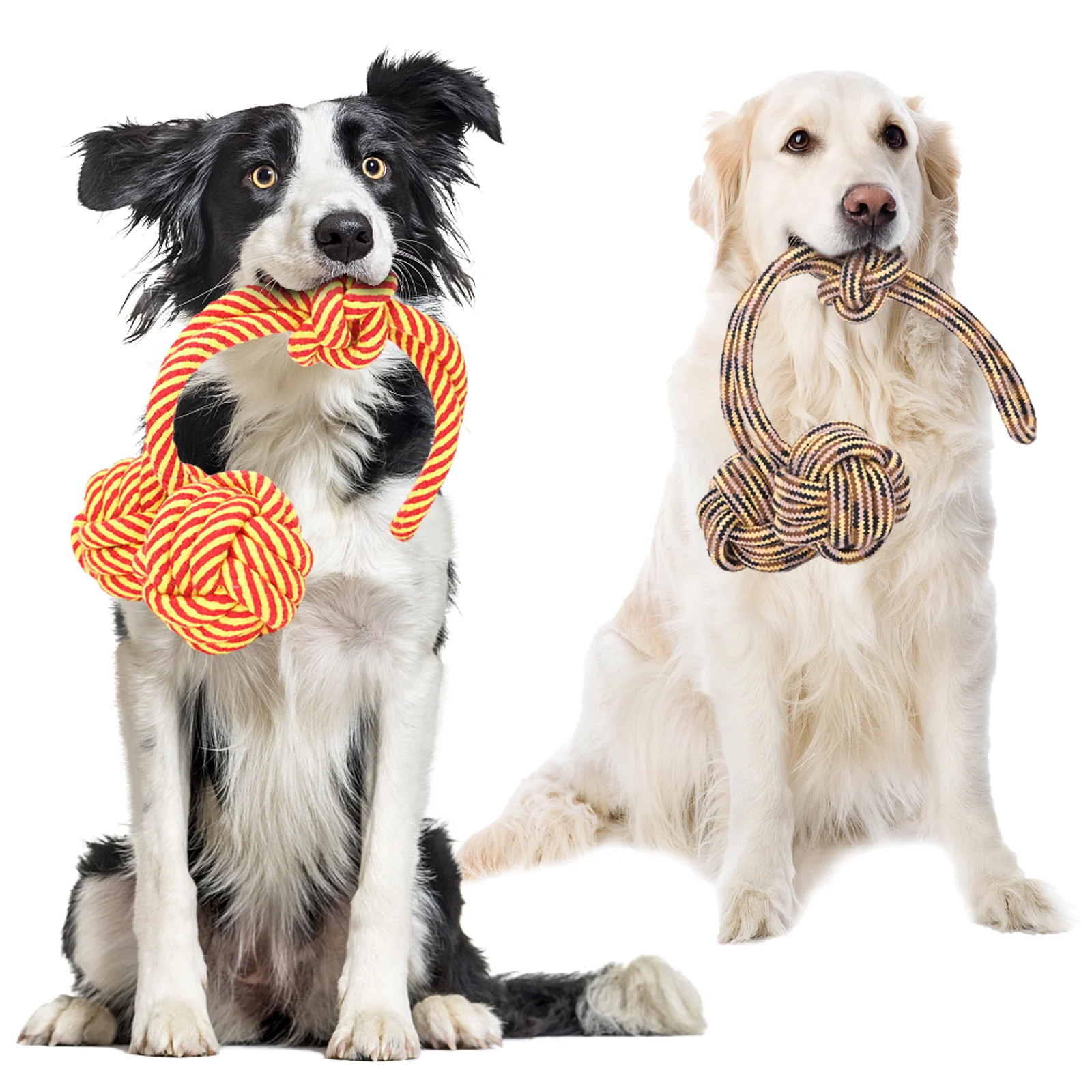 Nobleza - Cuerda de Juguete para Perros 100% algodón, beneficiosa para la Salud Mental del Perro, la Salud Dental y la Limpieza de los Dientes, Tipo