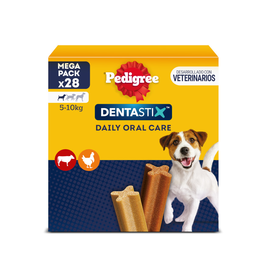 28 barritas Pedigree Dentastix Snacks Dentales para perros pequeños
