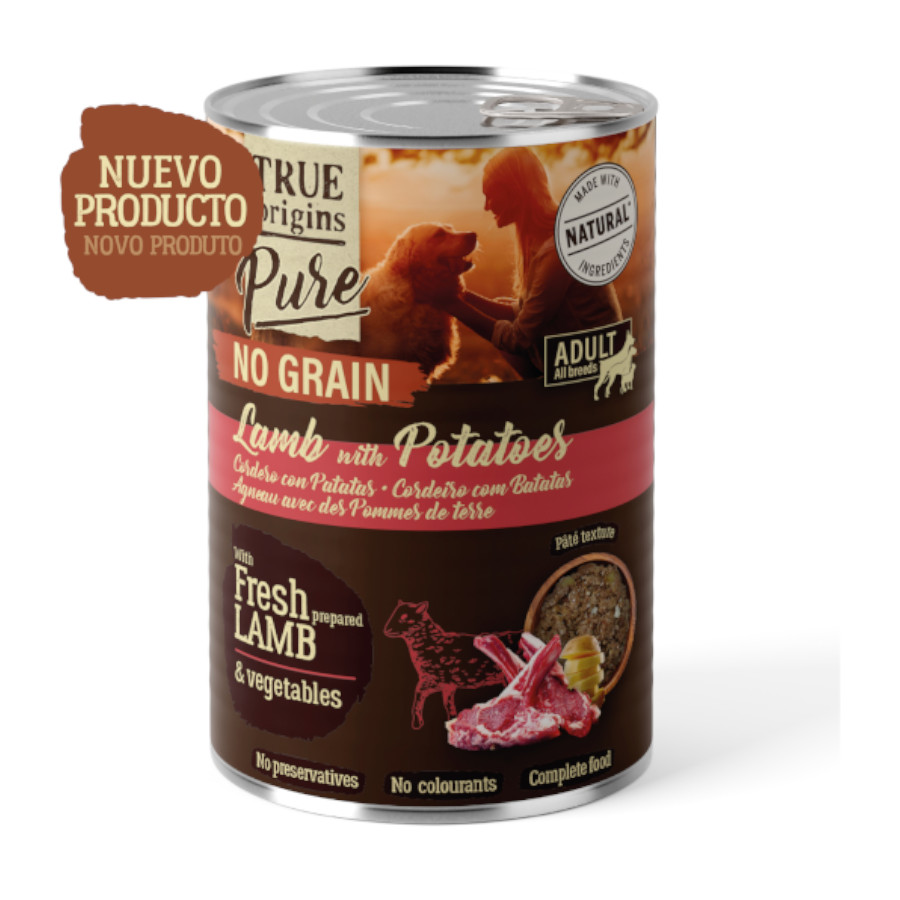 12 latas x 400 g True Origins Adulto Pure Cordero lata para Perro ¡Pack Ahorro!