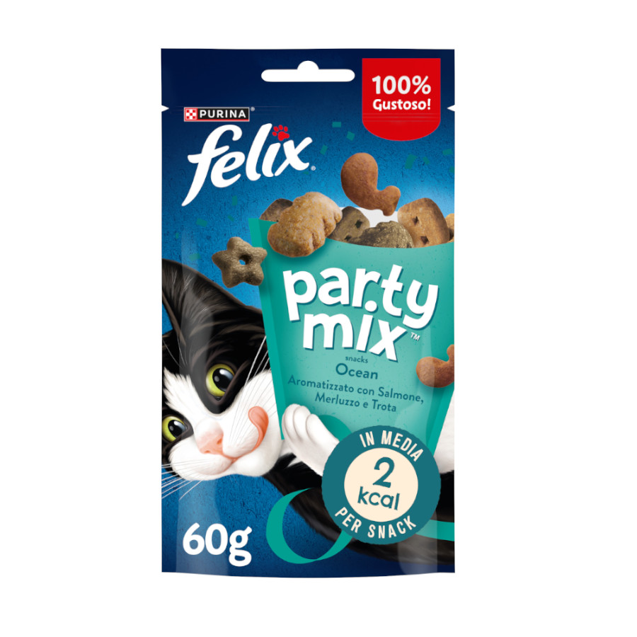 60 g Felix Party Mix Ocean Bocaditos para gatos