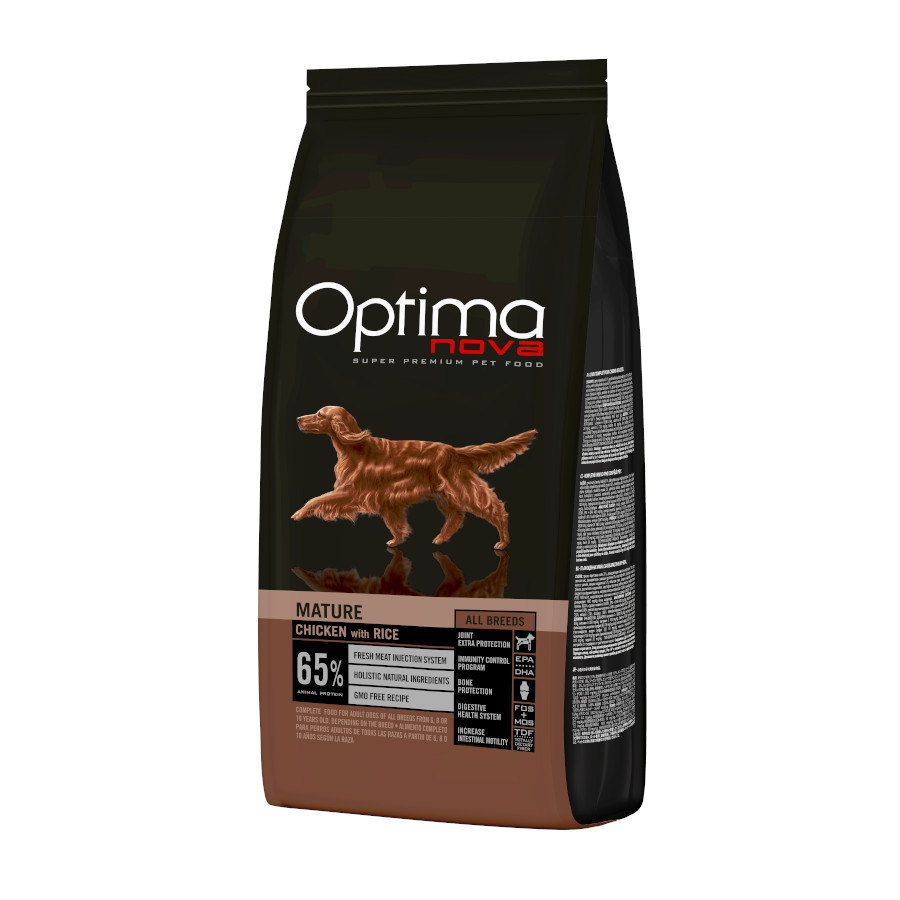 12 kg Optima Nova Mature Pollo pienso para perros