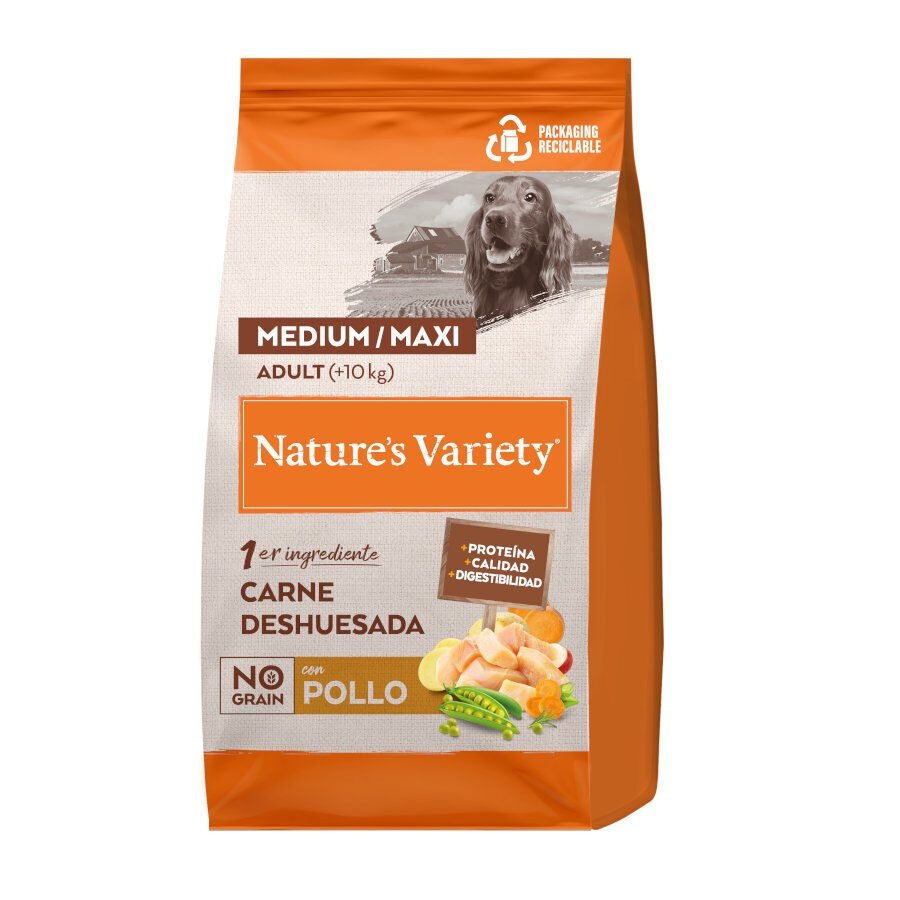 3 kg Nature’s Variety No Grain Adult Medium Maxi Pollo pienso para perros