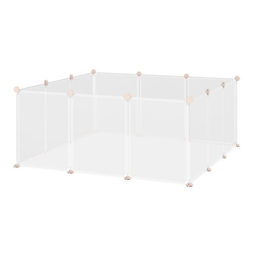 Pawhut valla modular blanca para mascotas pequeñas