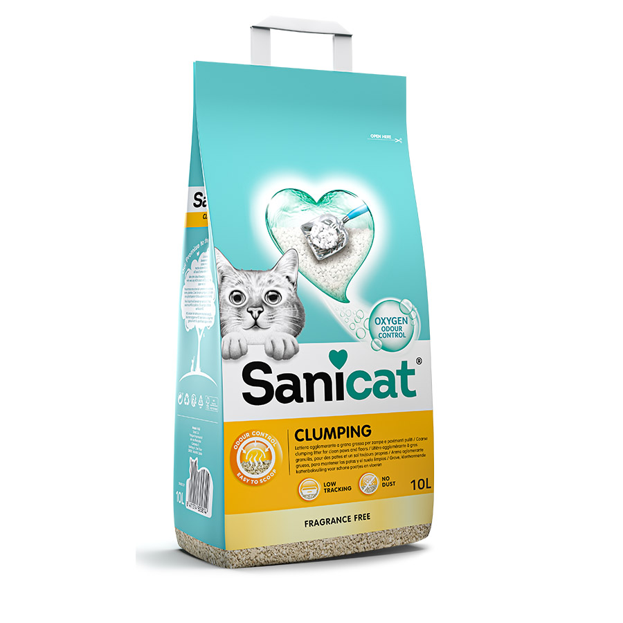 Imagen de Sanicat Clumping arena aglomerante sin olor para gatos 10L