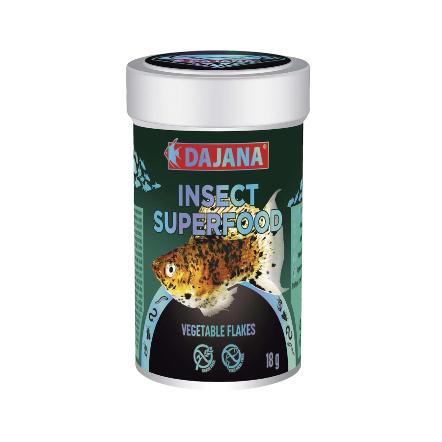 100 ml Dajana Insect Superfood Escamas Vegetales alimento para peces herbívoros