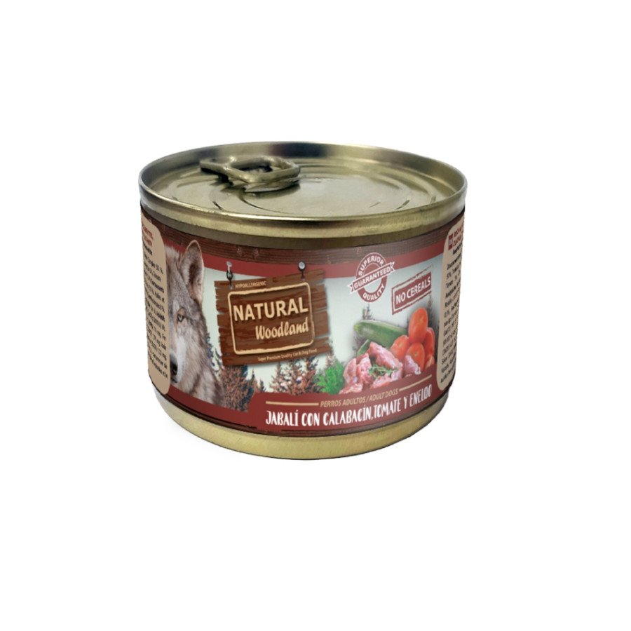 170 g Natural Greatness Jabalí con Calabacín, Tomate y Eneldo lata para perros