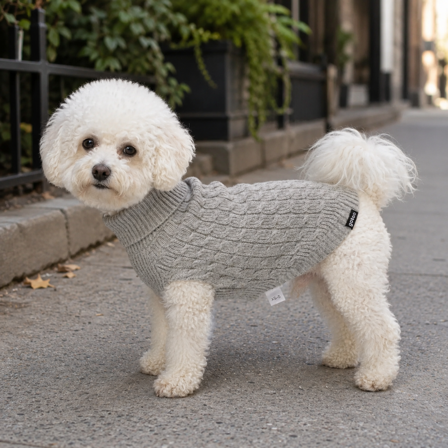 Gotoo Jersey de Punto Gris para perros