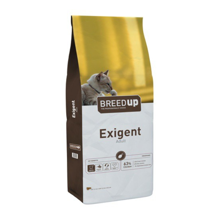 Breed Up Adult Exigent Carne pienso para gatos, , large image number null