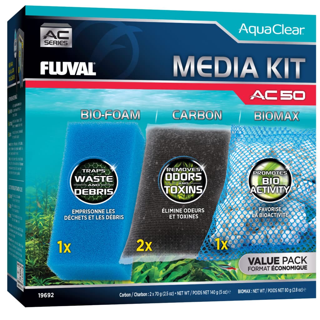 Kit de Cargas Mantenimiento para filtro mochila para acuario Fluval AquaClear AC50
