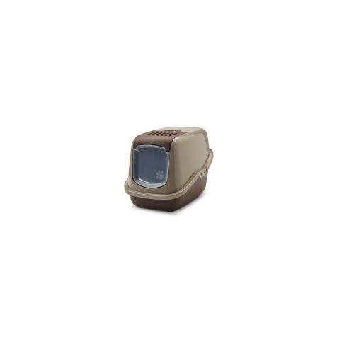 Savic nestor choco arenero con puerta abatible marrón para gatos