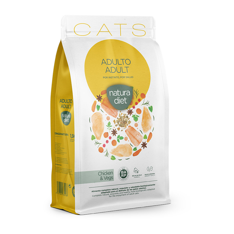 1.5 kg Natura Diet Adult Pollo pienso para gatos