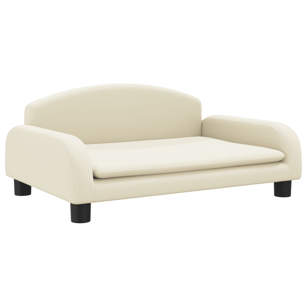 vidaXL Cama para perros de tela crema 50x40x30 cm