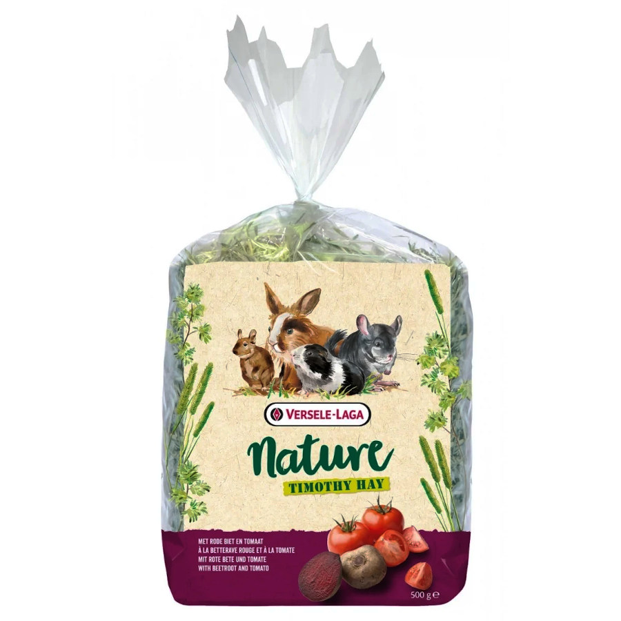 Versele-Laga Nature Timothy Hay Remolacha y Tomate Heno para conejos y roedores