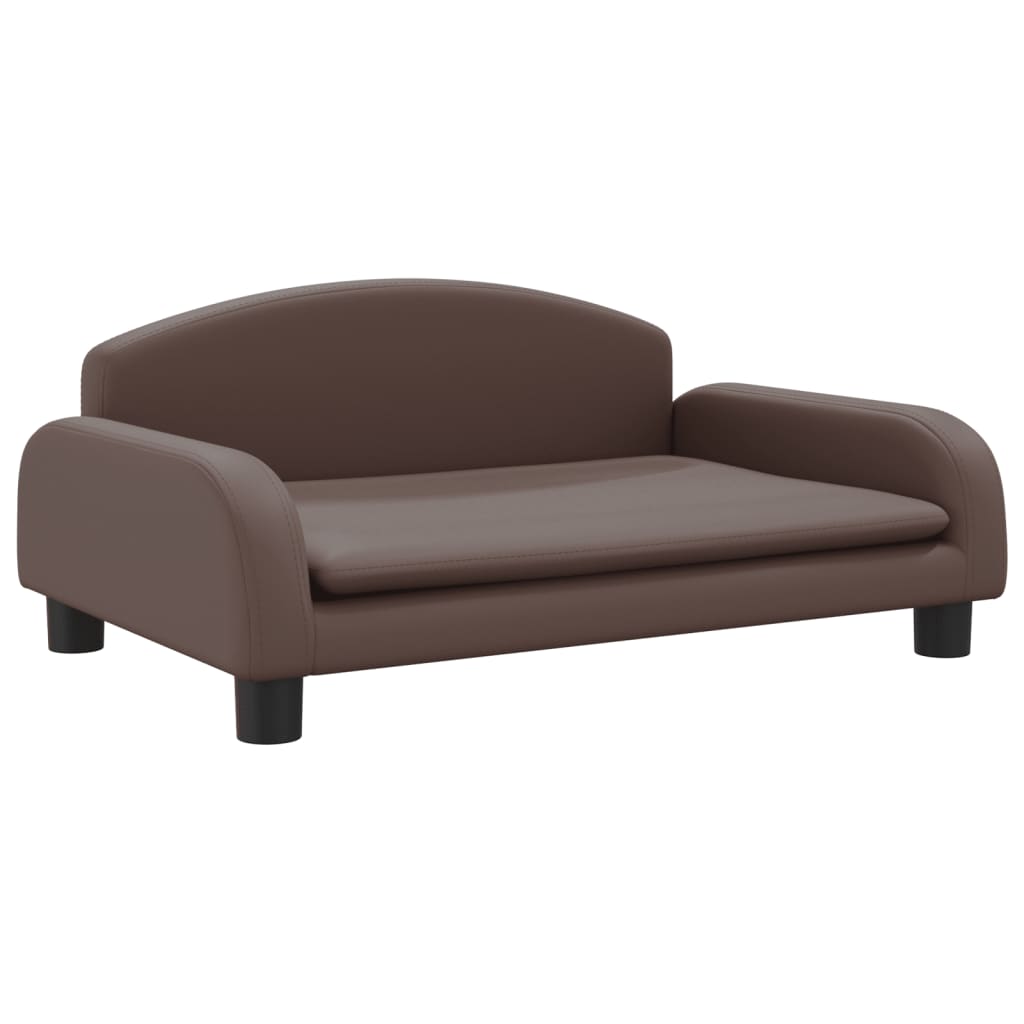 vidaXL Cama para perros de tela marrón 50x40x30 cm