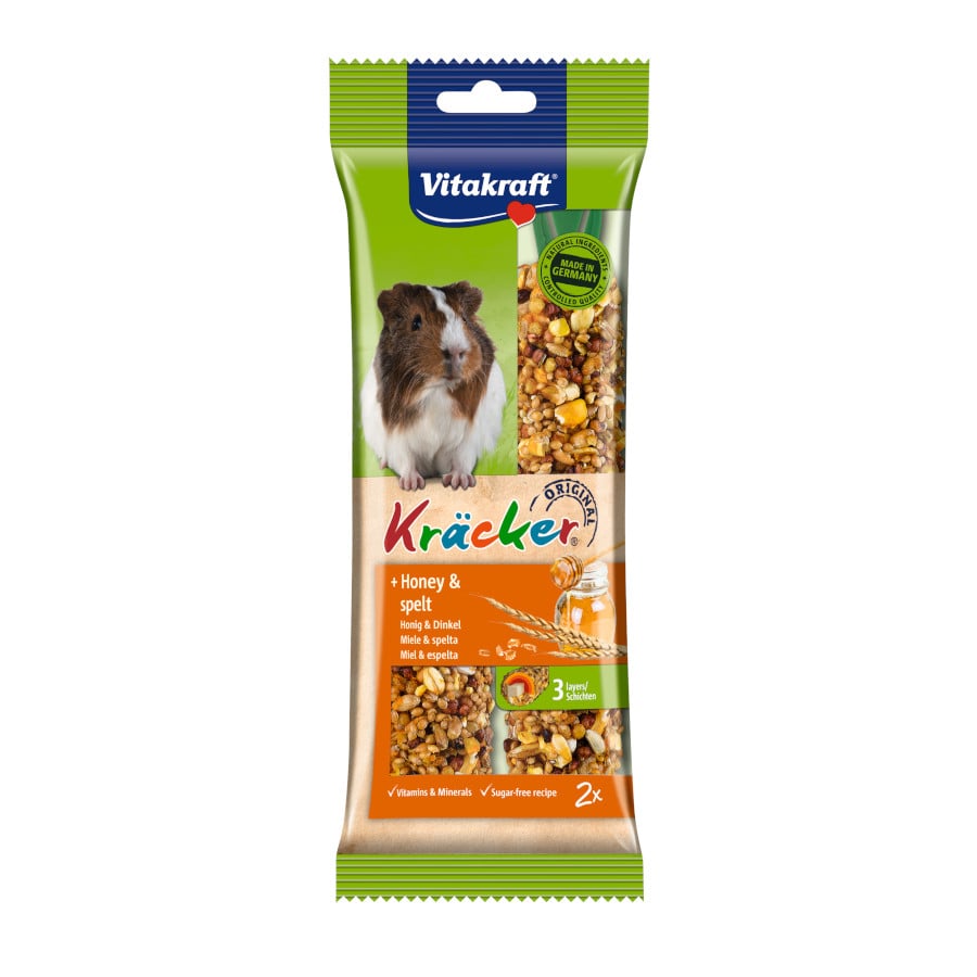 2 barritas Vitakraft Kräcker Barritas Miel para cobayas