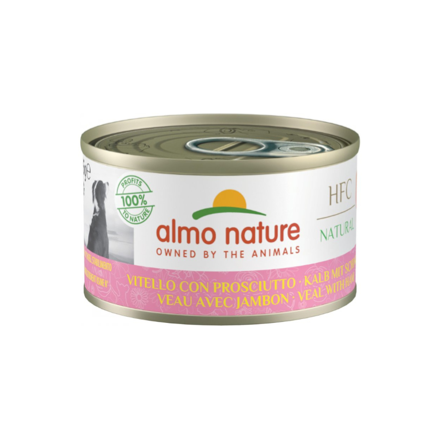 24 latas x 95 g Almo Nature HFC Ternera y Jamón lata para perros ¡Pack Ahorro!
