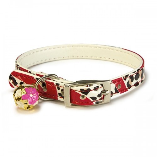 Collar de leopardo color Rojo, , large image number null