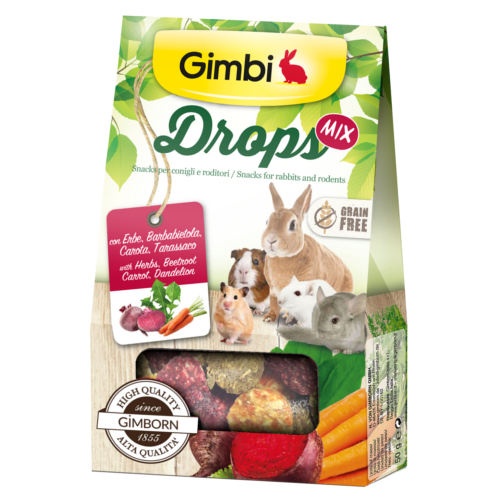 Gimbi Drops Mix snack para roedores image number null