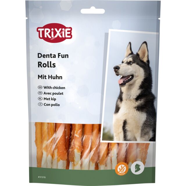 30 Rollitos con Pollo Denta Fun, 12 cm, 240 g