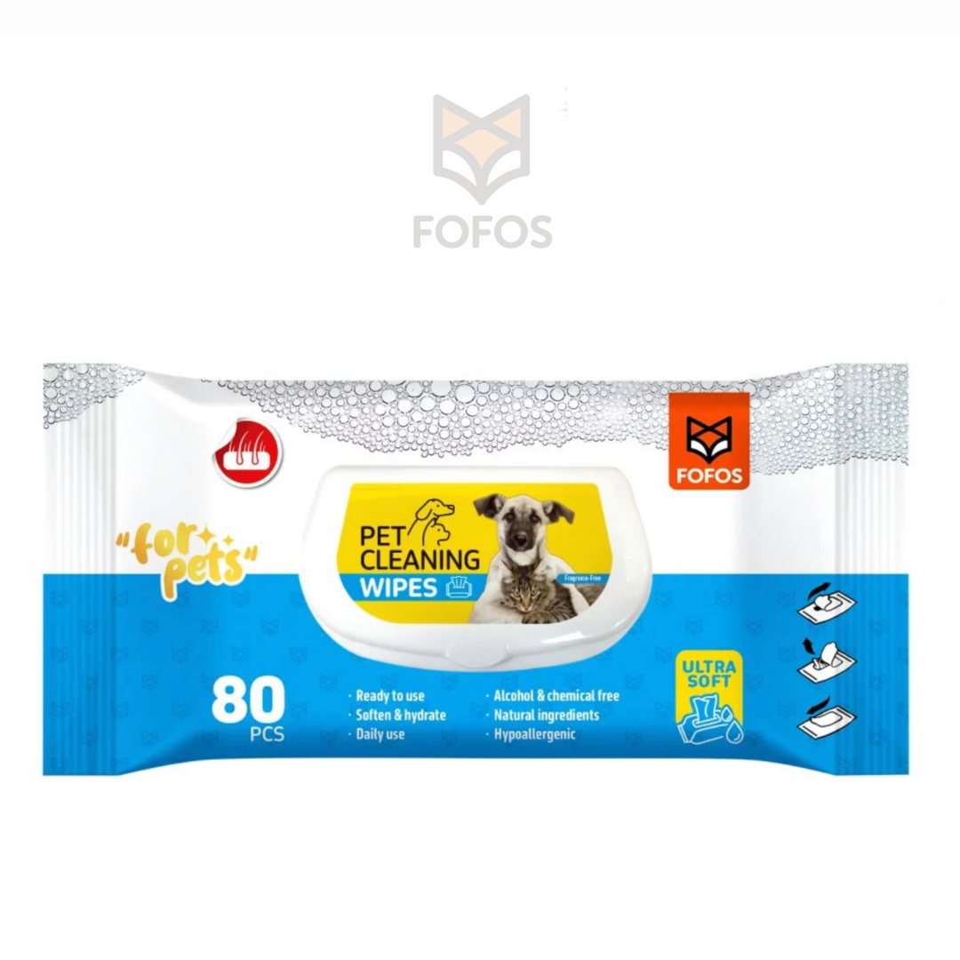 Toallitas de limpieza para mascotas 80 u sin perfume