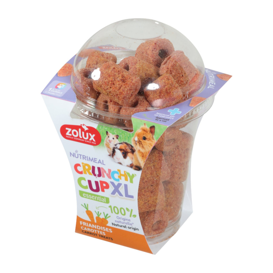 0.1 KG 110 g Zolux Zanahoria Nutrimeal Crunchy Cup XL para roedores
