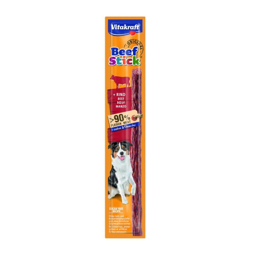 6 barritas Vitakraft Palitos Buey para perros ¡Pack ahorro!